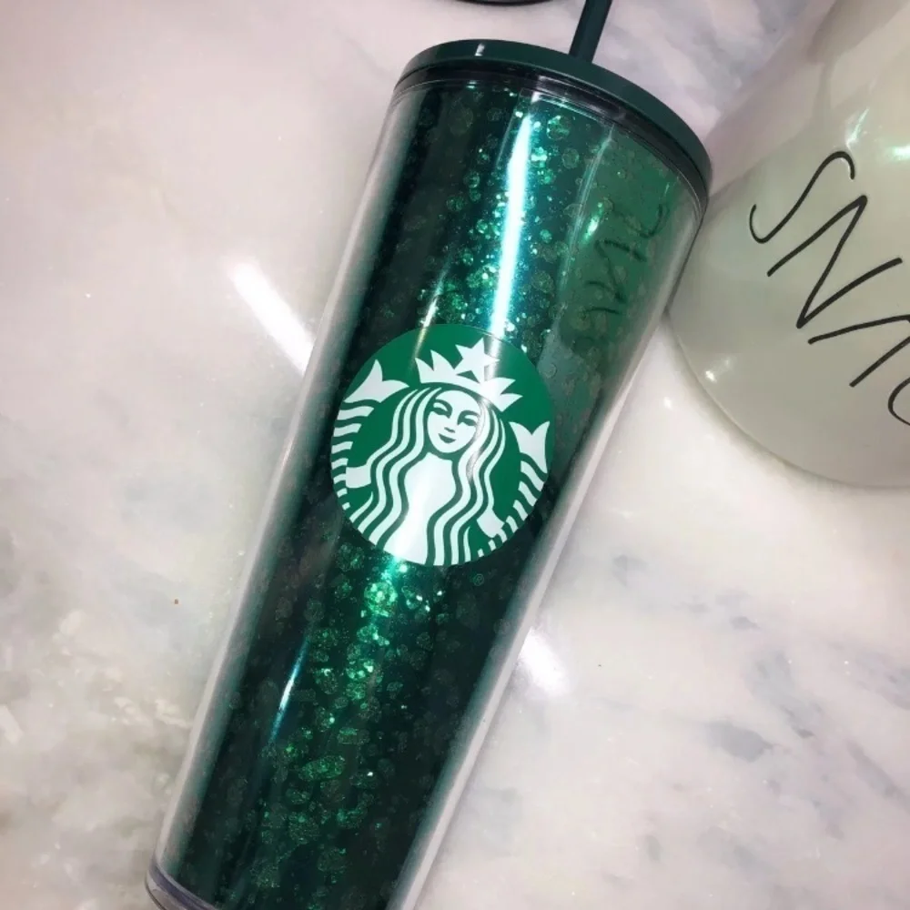 Starbucks tumbler 24 oz emerald green flecks